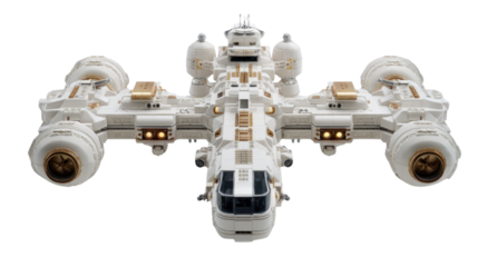 Spaceship: A futuristic spaceship, meticulously detailed and gleaming, poised to embark on an interstellar journey, showcasing advanced design and technological prowess.