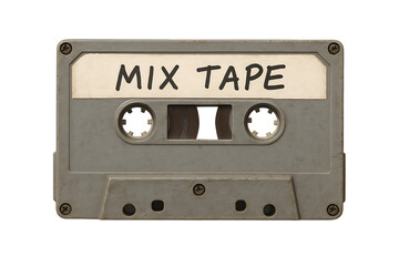 Obraz premium Retro cassette tape isolated on transparent background