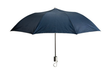 A blue umbrella isolated on transparent PNG.