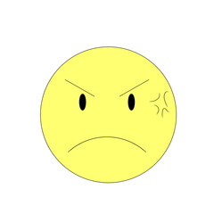 怒りマーク付きの怒った顔アイコン