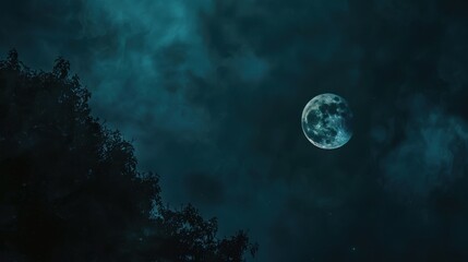 Lunar Astronomy Vistas: Full Moon Craters, Dark Night Skies, 3D Lunar Surface Orbits & Abstract Moonlight Backgrounds