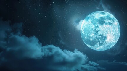 Lunar Astronomy Vistas: Full Moon Craters, Dark Night Skies, 3D Lunar Surface Orbits & Abstract Moonlight Backgrounds