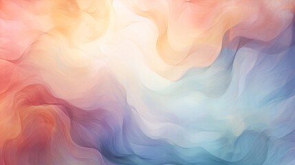 Abstract Colorful Cloud Pattern with Soft Blended Shades in Pastel and Vibrant Tones