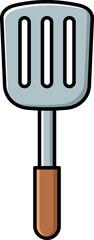 Illustration of a Kitchen Slotted Spatula
