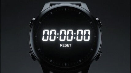 Abstract Geometric Shapes Morphing with Smartwatch Zeroing Time in Seamless Transition - Powered by Adobe