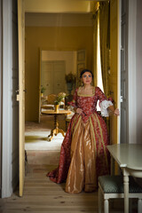 Lady in renaissance gown