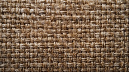 Mirror-Image Symmetry of Detailed Woven Jute Texture on Solid Light Brown Background - Natural Textural Elegance