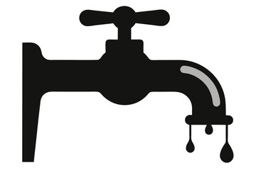 water tap isolated on white
