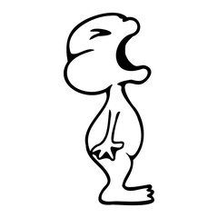 Frog cries out angrily maliciously unhappily loud