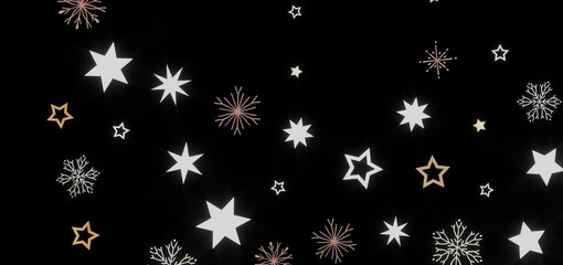Beautiful winter background with stars and snowflakes. Perfect for Christmas, holidays, and winter themes.