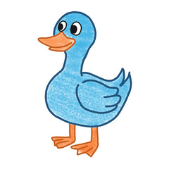 Cute little blue duck
