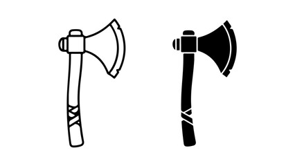 Clean Vector Illustration of Axes, Line and Solid Icon Style