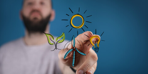 Sustainable energy, eco-friendly ideas, renewable resources, innovation, growth,  clean technology,...