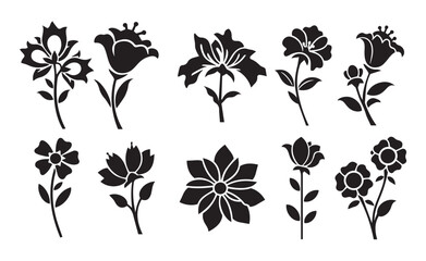 premium floral flowers stencil swirl ornament icon symbol 