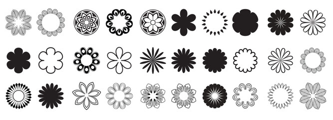 Flower Shapes Vector illustration