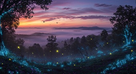 sunrise in the mountains