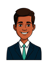 Vector illustration of business and businessman cartoon character design on white background