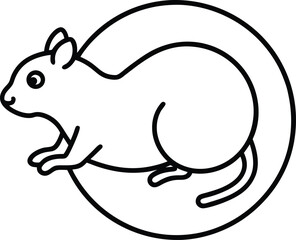 hamster in tiny wheel vector illustration on transparent background