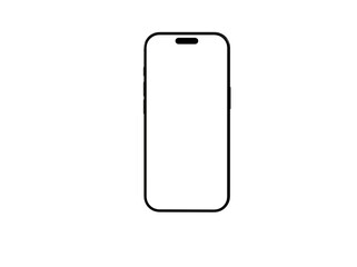 Clean vector illustration of a smartphone. Perfect for app icons, websites, and mobile interfaces.