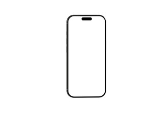 Clean smartphone mockup with blank screen. Perfect for app presentations, website designs, and technology concepts.  High-resolution image.