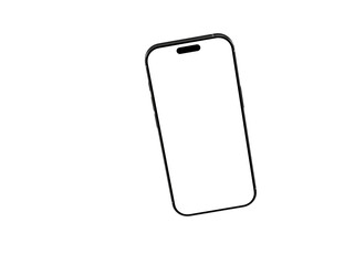 Clean image of a smartphone with blank screen, ideal for app presentations or technology concepts.  High-resolution, easy to use.