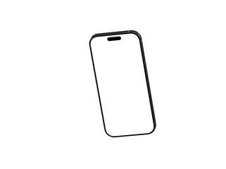 High-quality image of a modern smartphone with a blank screen, perfect for app presentations or website designs.
