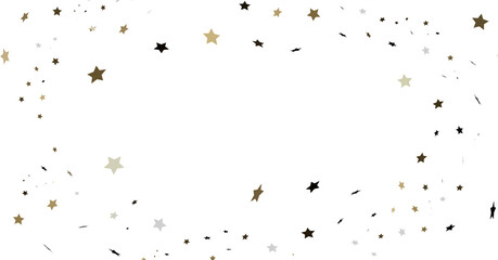 Obraz premium Scattered Stars on White Background