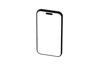 High-quality image of a modern smartphone mockup with a blank screen, perfect for app presentations or website designs.