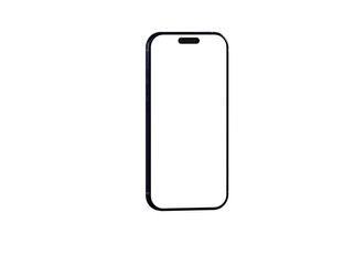 Clean, minimalist smartphone mockup with blank screen. Ideal for app presentations or UI design showcases.