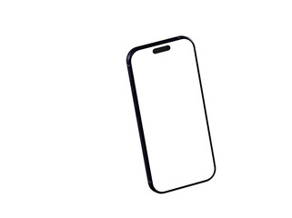 High-quality image of a modern smartphone with a blank screen, perfect for app presentations or website design.