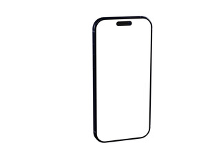 Clean smartphone mockup for app presentations.  Blank screen for your design.
