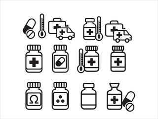 
Home Healthcare Icons. Isometric Flat icon set of home healthcare visit: stethoscope, blood pressure cuff, medication organizer,

