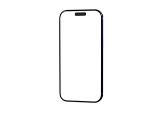 Clean smartphone mockup, perfect for app presentations or tech designs.  Blank screen for customization.