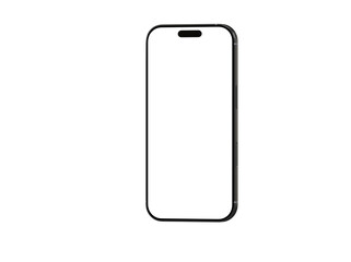 High-quality image of a modern smartphone with a blank screen, perfect for app presentations or website designs. Easy to customize.