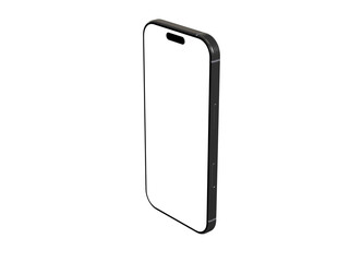 High-quality stock photo of a modern smartphone with a blank white screen and a sleek black frame. Perfect for app presentations, technology websites, and mobile devi
