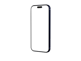 High-quality photo of a modern smartphone with a blank screen, ideal for app presentations or website mockups.