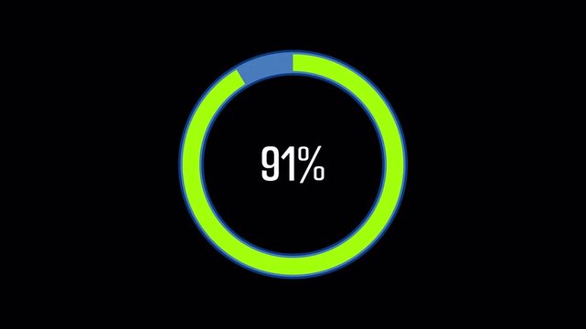 Loading Progress Bar Percent Icon &ndash; Animation Alpha Loop