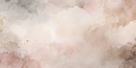 Obraz premium Subtle Hues of Beige, Pink, and Gray Watercolor Wash Abstract Background Texture