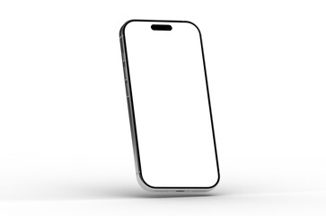 High-quality photo of a modern smartphone with a blank screen, perfect for app presentations or website mockups.