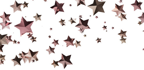 Beautiful rose gold stars scattered on white. Perfect for celebratory designs.