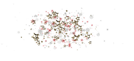 Elegant design of gold stars and snowflakes, perfect for holiday and winter themes. Ideal for backgrounds and decorative elements.