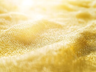 Golden Yellow Burlap Fabric Texture Background, Close Up Woven Material