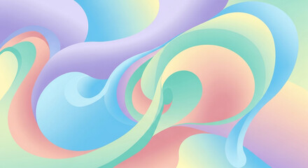 Pastel gradient fluid shapes background, featuring smooth curves and vibrant colors, creating a dreamy and modern design with a soft and flowing aesthetic