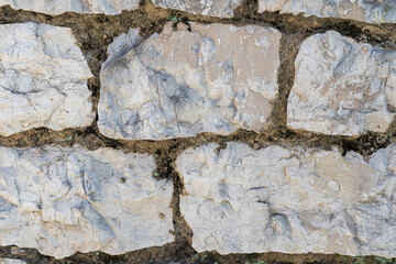 stone wall with moss 