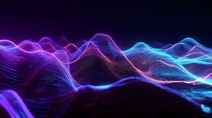 Obraz premium Abstract Neon Wave Design