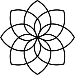 lotus flower mandala with layered petal designs 