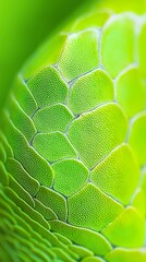 Vibrant green leaf texture, close-up showcasing intricate patterns, ideal for nature themes, backgrounds, and design projects.