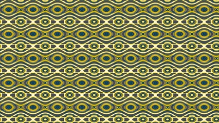 Dynamic abstract pattern with swirling yellow, grey, and dark blue shapes. Perfect for bold backgrounds, modern textiles, or unique branding.