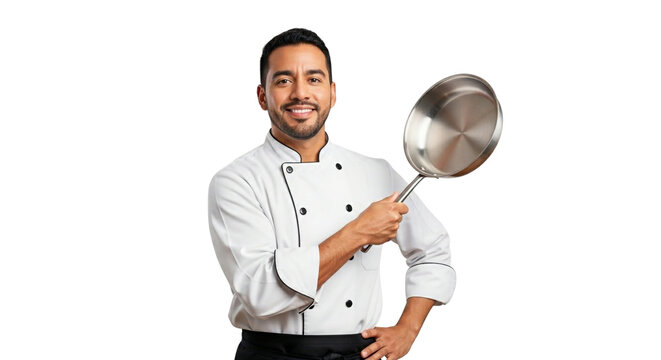 Skilled Chef Demonstrating Cooking Techniques with Frying Pan