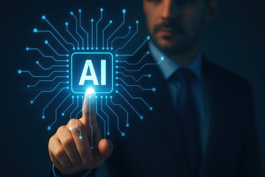 Ai innovation demonstration business technology showcase digital environment professional perspective